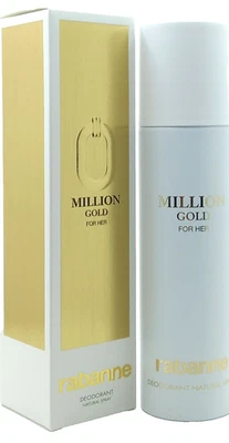PACO RABANNE MILLION GOLD FOR HER DESODORANTE PERFUMADO SPRAY 5,1 OZ / 150 ml ¡NUEVO! Foto 1 de 4