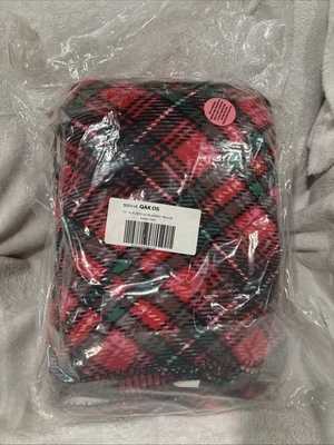 Victoria’s Secret Manta Sherpa Roja Verde a Cuadros 50”x60” y Bolso de Mano a Cuadros Foto 1 de 4