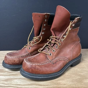 Vintage Red Wing 16144 Brown Leather Work Lace Boots Size USA Women’s 7, Men's 8 - Picture 1 of 8