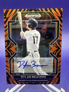 DYLAN BEAVERS 2022 Panini Prizm Draft Picks TIGER STRIPES PRIZM AUTO #23/25 - Picture 1 of 2