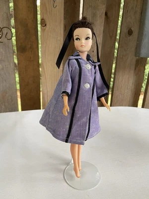 1962 Vintage Uneeda Miss Suzette Doll Purple Coat Brunette Barbie Clone HTF - Image 1 of 4