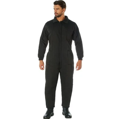 Rothco Black Insulated Coveralls 2XL Rugged Outdoor Cold Weather Suit Uniform - Image 1 of 4