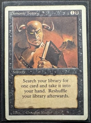 Rare Demonic Tutor Revised Magic: The Gathering LP Excellent Condition MTG - Image 1 of 3