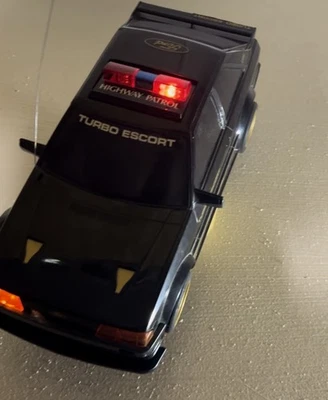 Rc Vintage Car Nikko America Turbo Pursuit Ford Escort Undercover Police Rare - Image 1 of 4