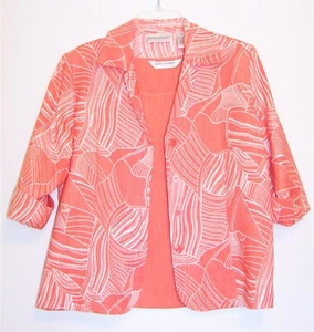 Drapers & Damons Womens Petites Jacket & Matching Top Size Small Coral - Picture 1 of 7