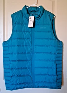 Lands' End Teal Blue 600 Fill Down Quilted Vest Men's Large Tall 42-44 NEW NWT - Picture 1 of 16