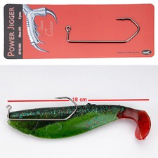 10 JIGHAKEN Gr. 8/0 Iron Claw Jerkbait-Haken Bleigussform  Gummifisch Haken Hook