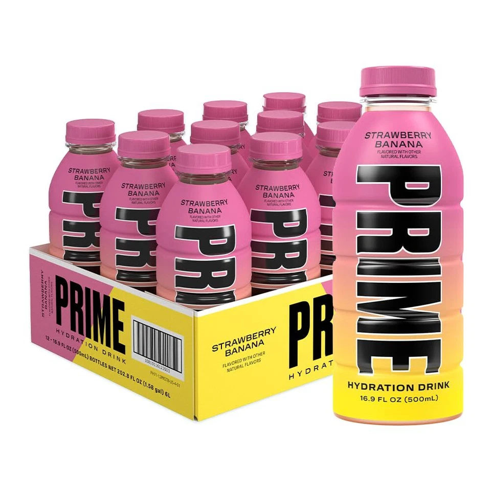 Prime Hydration Drink Pack of 12 16.9 Fl Oz Low Sugar Electrolyte Recovery