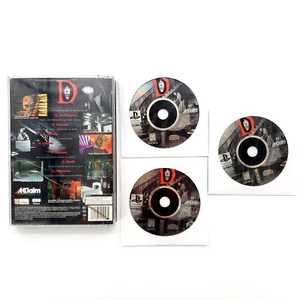 D (Sony PlayStation 1, 1996) Discs & Back Cover Art Only No Manual Tested Works - Picture 1 of 18