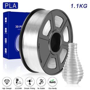 JAYO 1.1KG PLA Clear 1.75mm 3D Printer Filament High Stiffness Low Shrinkage - Picture 1 of 14