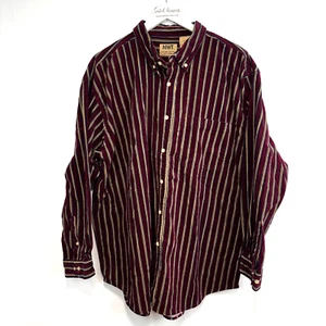 Camisa De Colección Northwest Territory Naturals Big Man Pana Rayas Abotonada - Imagen 1 de 4