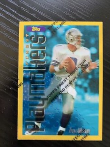 Troy Aikman 1996 Topps Finest Playmakers Gold  #178- Rare