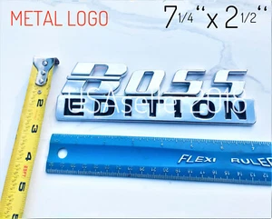 The BOSS EDITION Chrome Universal Decal Sign Side Car Truck logo CUSTOM EMBLEMS - Picture 1 of 8