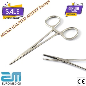 Micro-Halsted Straight Artery Forcep 1x2 12.5cm Dental Mosquito Instruments - Picture 1 of 3