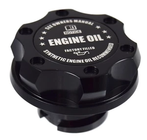 Black Oil Cap Filler Racing Anodized Black Engine Oil Emblem For LS1 LS2 LS3 LS6 - Bild 1 von 5
