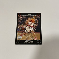2007-08 Topps Jarrett Jack #86 Authentic Autographed Card Portland Trail Blazers