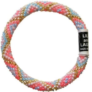 LILY and LAURA "Wanderlust Kaleidoscope" Hand Crochet Bracelet Extended Size 8" - Picture 1 of 3
