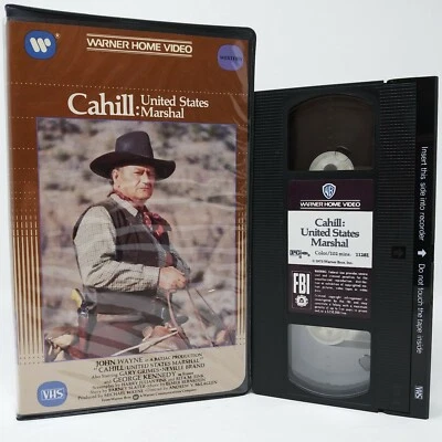 1984 John Wayne CAHILL UNITED STATES US MARSHAL  Warner Home Video clamshell VHS - Image 1 of 4