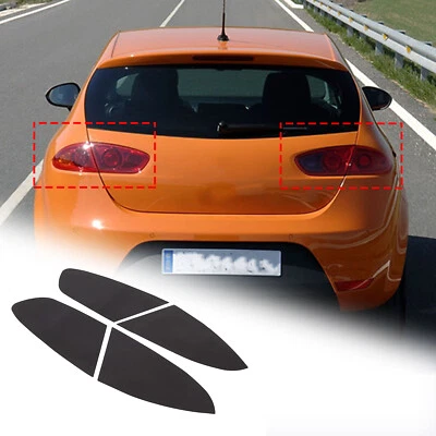 Adesivo de filme para farol traseiro preto tampa decalque acabamento adequado para Seat Leon 2008-2012 - Imagem 1 de 4
