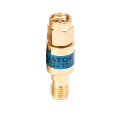 Golden 2W SMA JK Male to Female RF Coaxial Attenuator 6GHz 50ohm 15dB Connector - Image 1 of 4