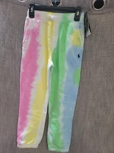 NWT Polo Ralph Lauren RAINBOW TIE DYE FLEECE PANTS Boy's Size 6 POCKETS PONY - Picture 1 of 3
