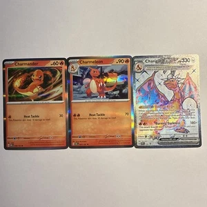 Full Art Charizard ex Holo Tera Black Star Promo 056 + Charmander / Charmeleon - Picture 1 of 4