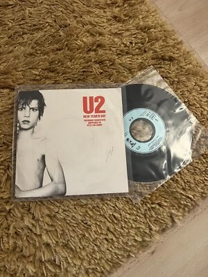U2 New Year’s Day B/W Treasure,rare French 7” Vinyl Single,Anton Corbijn Sleeve - Image 1 of 4