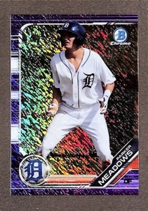 2019 Bowman Chrome #BCP-175 Parker Meadows Purple Shimmer Refractor