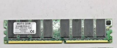 MDT 512 MB (1x512MB) DDR1 400Mhz PC400 CL2.5 32x8 M512-400-16 #R2132 - Image 1 of 2