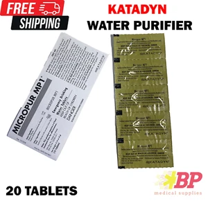 Katadyn Micropur MP1 Water Treatment Purifier Tablets - 20 CT - Picture 1 of 1