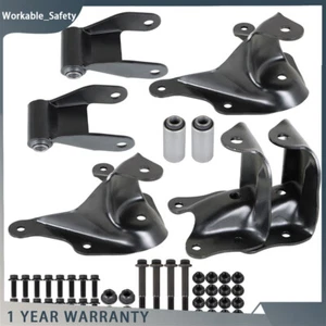 1986-1997 Fit For Ford Ranger Leaf Spring Shackle & Bracket Kit Set Rear - Picture 1 of 12