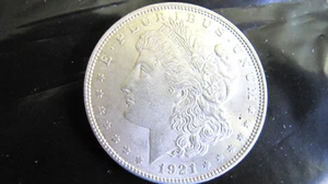 1921 Morgan Silver Dollar -AU to B.U. Uncirculated - last year issue see pics - Picture 1 of 4