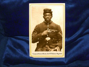 Corporal Nimrod Burke Schrank Karte Foto Bürgerkrieg Union Vintage Sklaverei RP - Bild 1 von 2
