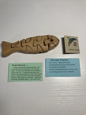 Quebra-cabeça de madeira 3D para peixes - Imagem 1 de 3