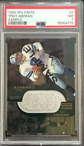 1998 SPx Finite Sample TROY AIKMAN 000/000 #8  PSA 7 NM ~ Only 1 of 2 graded