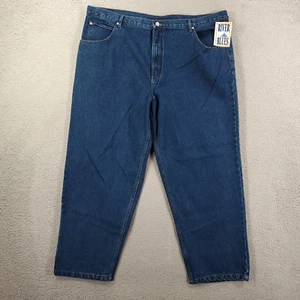 New Mens Blues Jeans Size 48x30 Cotton Denim Cotton Mississippi River Blues NWT - Picture 1 of 12