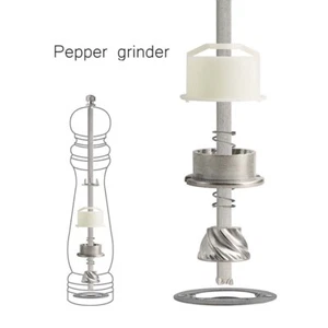 6 8 10in Stainless Steel Core with Pole Kitchen Pepper Mill Parts Kits Accessory - Picture 1 of 9