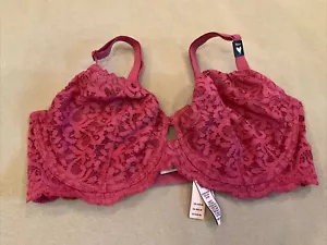 Sujetador Victoria's secret 36DD sin forrar medio rosa nuevo con etiquetas $46 encaje - Imagen 1 de 4