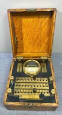 Vintage Enigma ? Arithmometer? Machine In a Wooden Hinged Box