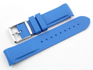 Cinturino in Silicone TPU Sportivo Watch Band Ansa Curva 20mm Universale Blu NEW - Imagen 1 de 4