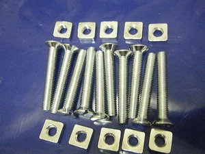 10 number M6 x 40 mm gutter bolts with nuts hobby craft roofing countersunk - Picture 1 of 2