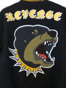 Revenge Herren Rottweiler Varsity Letterman Snap Bomber SMALL Jacke - Bild 1 von 9