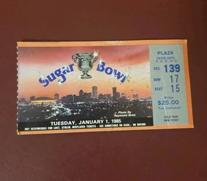 1985 Sugar Bowl Football Ticket Stub LSU vs Nebraska Tom Osborne Dalton Hilliard - Picture 1 of 4