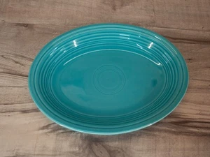 Fiesta Ware Turquoise 11.5" Oval Serving Platter Plate - Picture 1 of 3