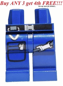 ☀️NEW LEGO Dark Blue Hips and Legs with Gunbelt and Zippered Pocket Pattern - Picture 1 of 3