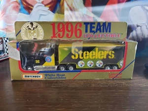 Pittsburgh Steelers Matchbox NFL 1996 White Rose Collectible Semi Truck Trailer - Picture 1 of 10