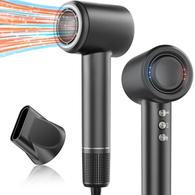 Secador de pelo de alta velocidad con difusor de iones negativos boquilla magnética 1400 W sin escobillas Foto 1 de 4