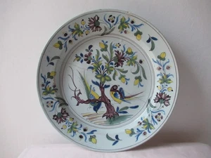 Ancien plat faience du Nord. France XIXème 34 cm. Antique earthenware dish plate - Picture 1 of 13