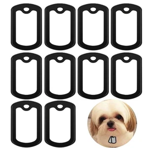 12 Pezzi Silenziatore in Silicone per Tag Cani, Nero Militare Tag per Cani Silenziatori per Authen... - Foto 1 di 7