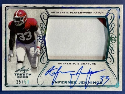 2020 Leaf Trinity Anfernee Jennings Patch Auto /50 Alabama - Image 1 of 2